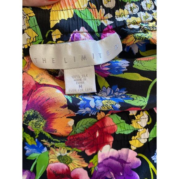 VINTAGE Beautiful Floral Wrap Mini Skirt Silk Medium - Picture 3 of 7